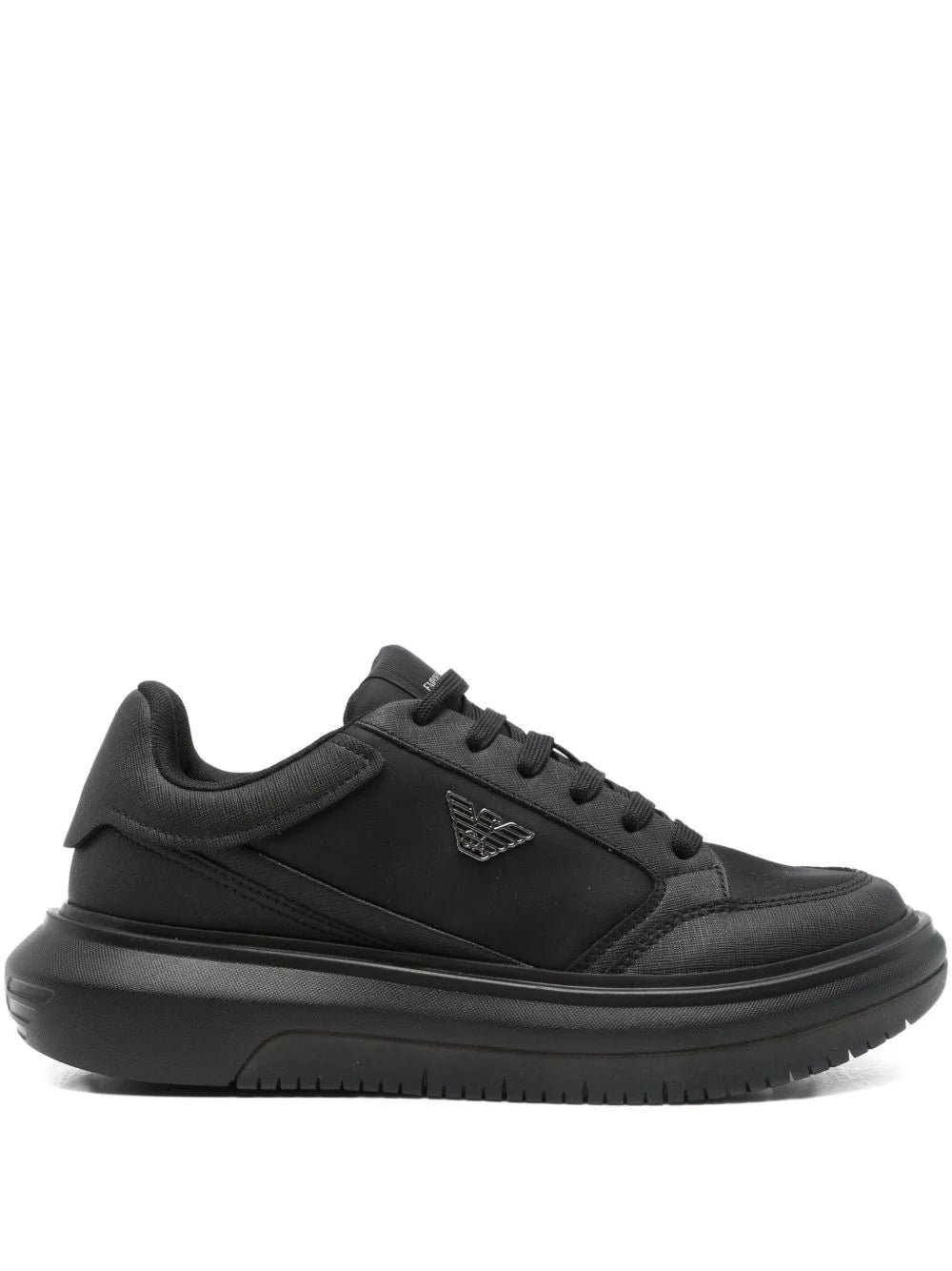 Emporio Armani Black Luxury Sneakers.